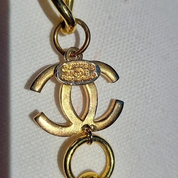 Chanel Vintage Gold Chain Extra Long Rhinestone CC Layering Necklace 03S - Picture 5 of 12